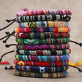 12-Piece Bohemian Bracelet Set – Adjustable Ethnic Style Bracelets for Women & Men
