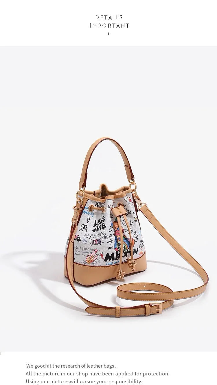 Women's Graffiti Bucket Bag