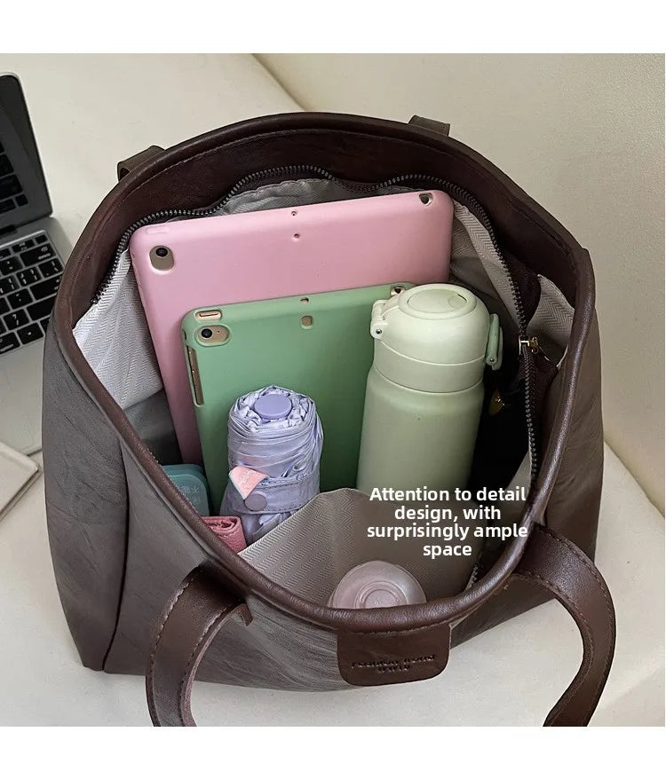 Women's Retro Large Capacity Shoulder Tote Bag
