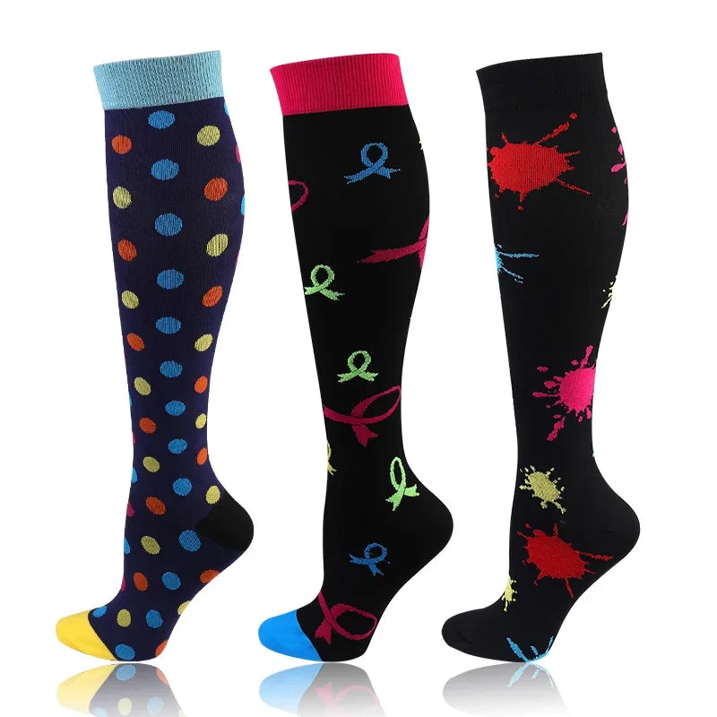 3-Pack Knee High Compression Socks 30mmHg - Sports, Medical & Travel