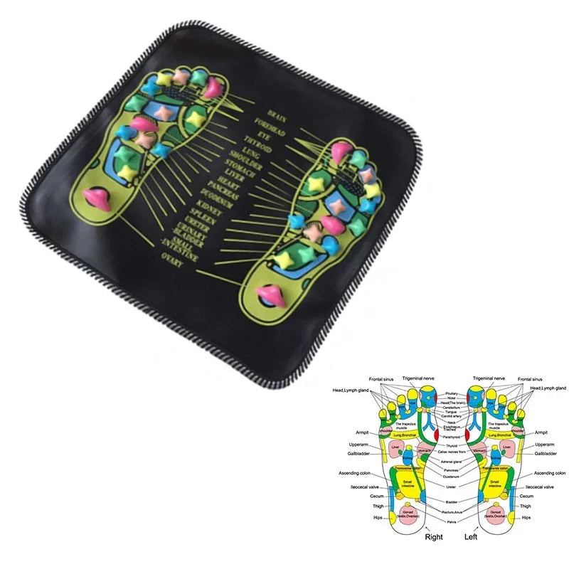 Acupressure Foot Massage Mat | Reflexology Stone Path for Pain & Stress Relief