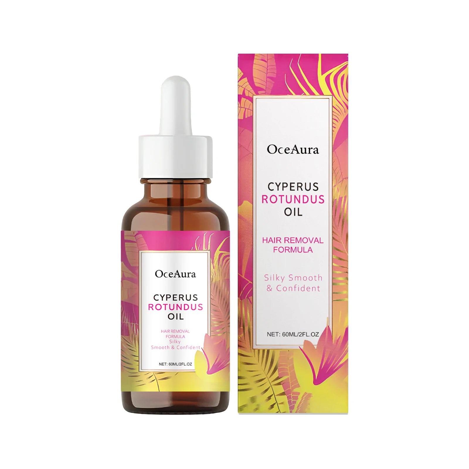 Oceaura Hair Removal Care Oil | Jojoba & Aloe | Soothing, Moisturizing & Pore-Minimizing | 60ml