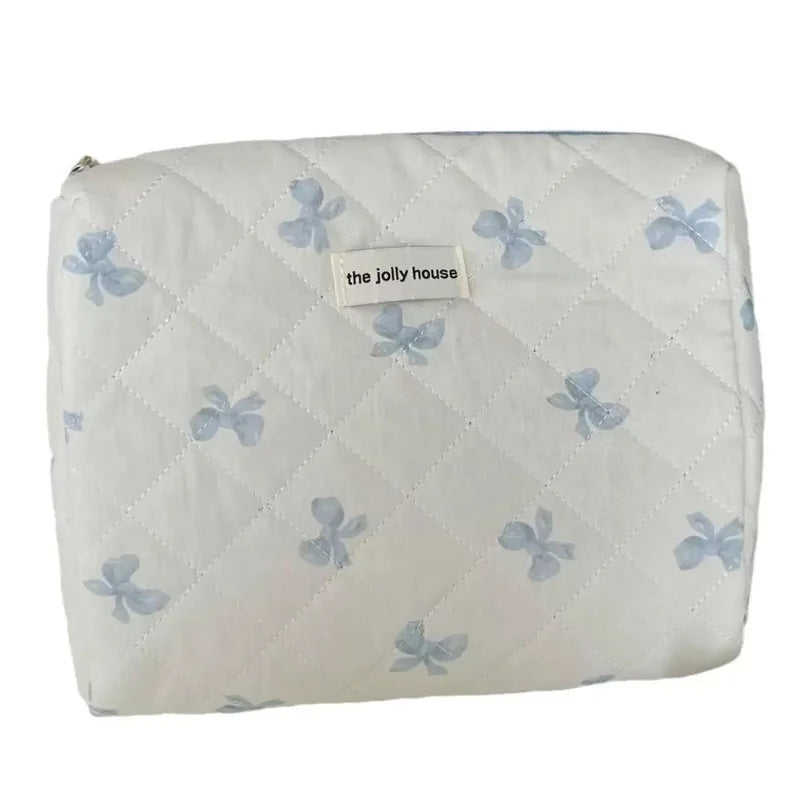 Large Capacity Bow Print Makeup Bag