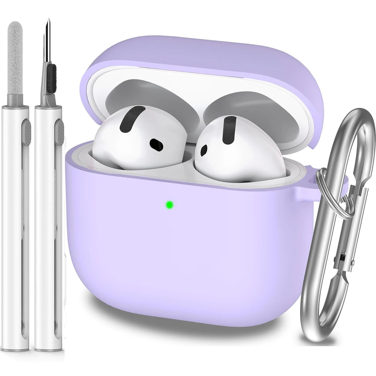 AirPods 4 Case (2024) - Military Grade Silicone with Keychain, 12 Colors