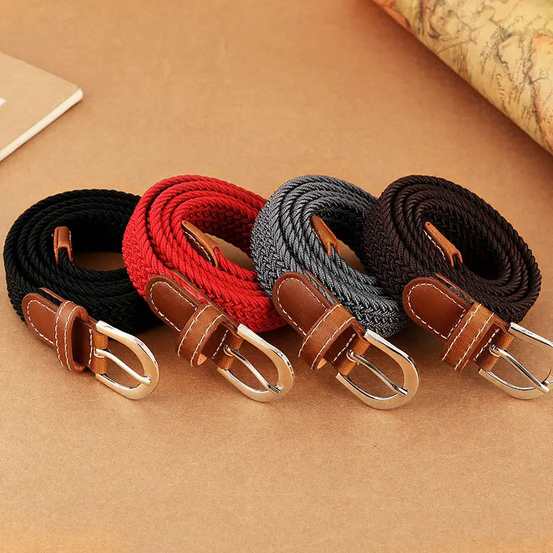 Elastic Knitted Woven Belt - Unisex Casual