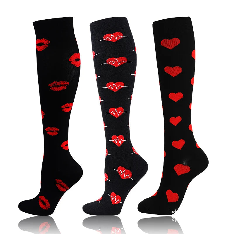 3-Pack Knee High Compression Socks 30mmHg - Sports, Medical & Travel