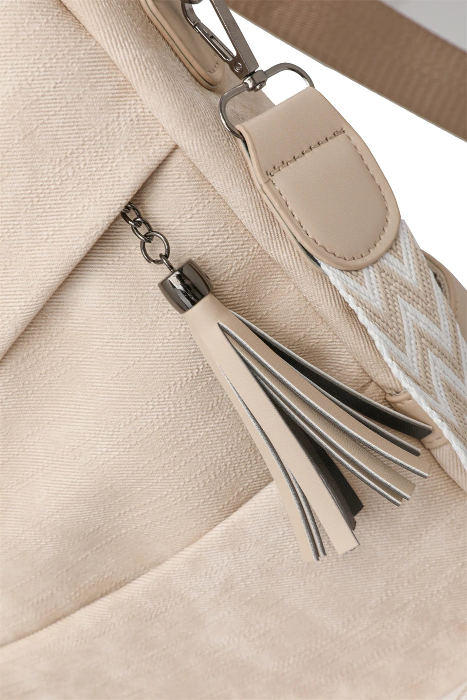 Women's PU Leather Backpack - Large Capacity Fashion Daypack with Tassel