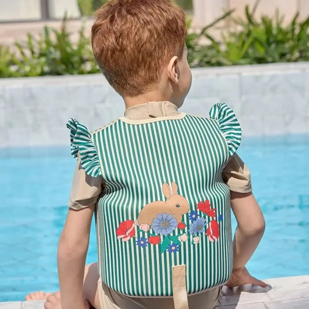 Not Falling Off Child Buoyancy Vest Anti Rollover Adjustable Baby Swimming Jackets Cartoon Stable Inflation-Free Swimming Vest