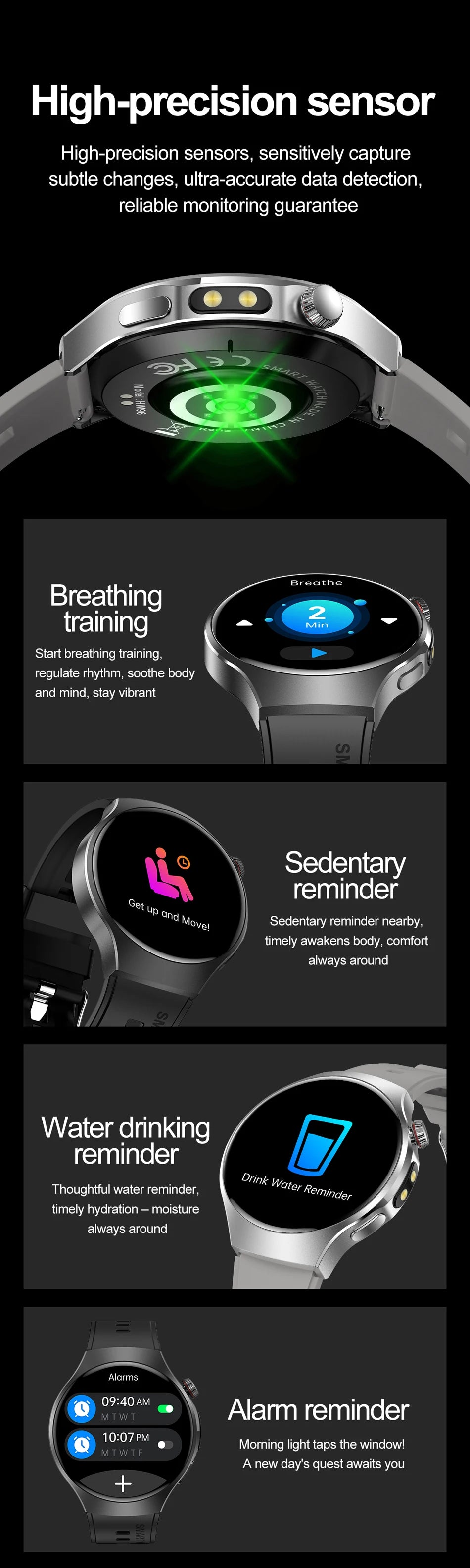ChiBear Smartwatch - Bluetooth Calling, IP68, Heart Rate, 150+ Sports Modes
