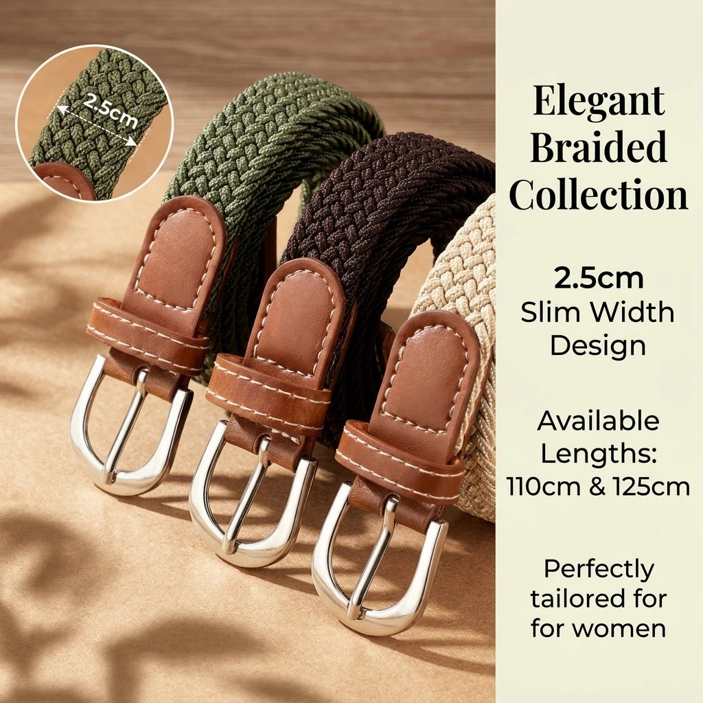 Elastic Knitted Woven Belt - Unisex Casual