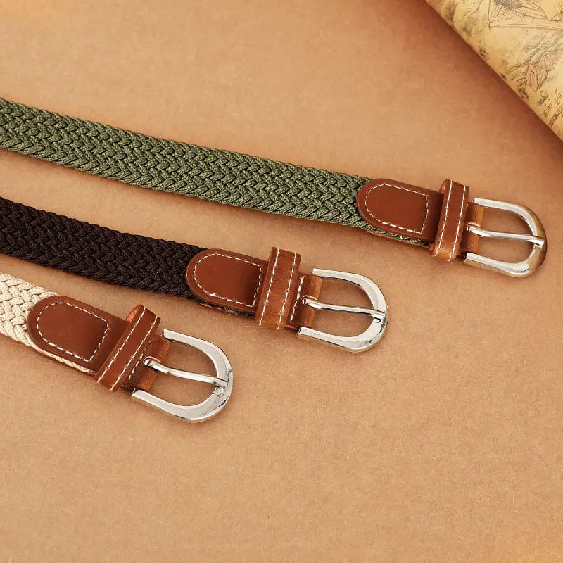 Elastic Knitted Woven Belt - Unisex Casual