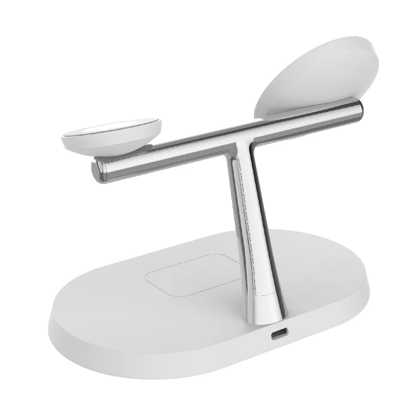 3-in-1 Magnetic Wireless Charger Stand | 30W Fast Charging for iPhone, Apple Watch & AirPods