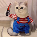 Halloween Cosplay Jumpsuit for Cats & Small Dogs with Foam Prop
