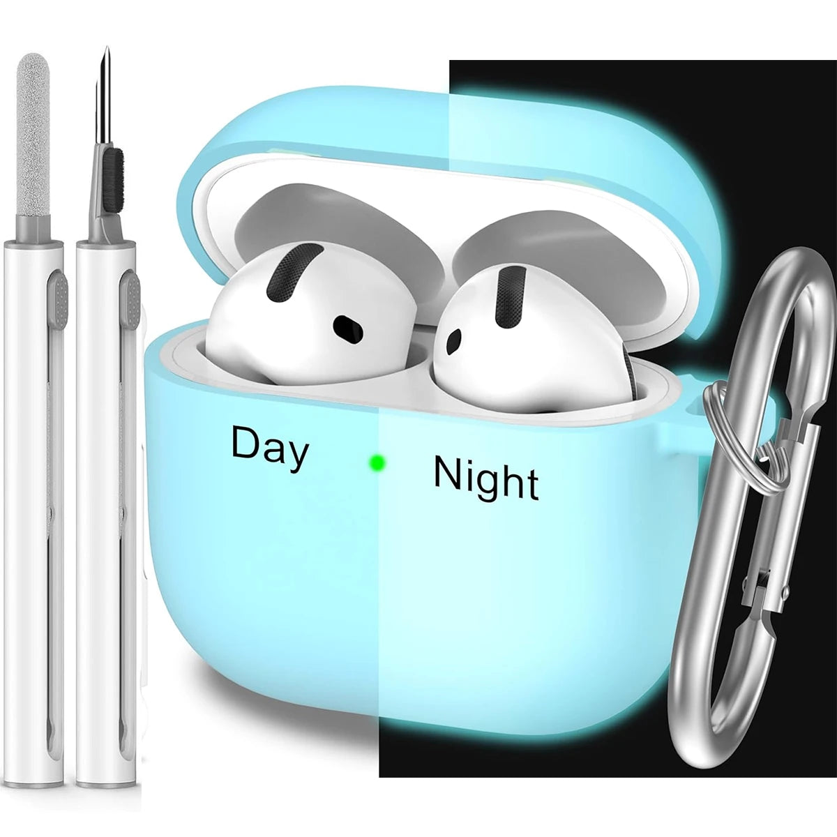 AirPods 4 Case (2024) - Military Grade Silicone with Keychain, 12 Colors