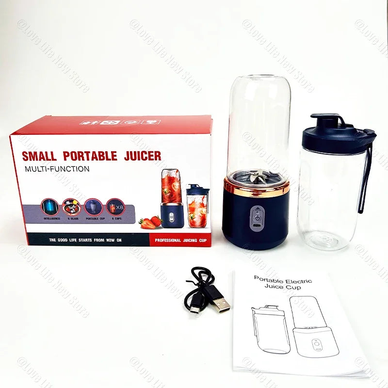 Portable USB Electric Juicer Blender | Fresh Juice Anywhere | Fruit, Milkshake & Smoothie Maker