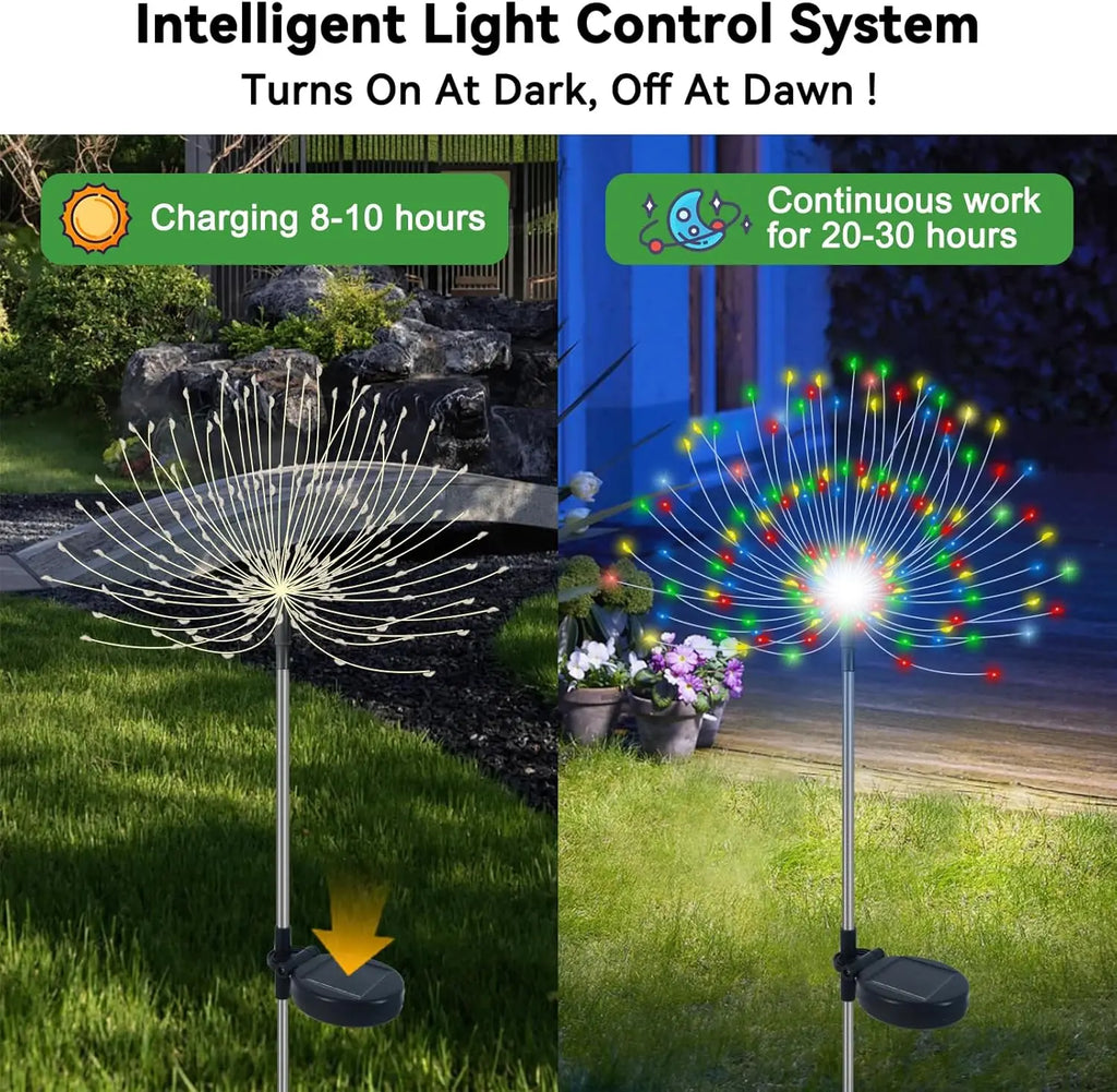 Solar Powered Outdoor String Lights - 150 LED, 8 Modes, Waterproof