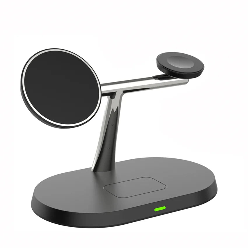 3-in-1 Magnetic Wireless Charger Stand | 30W Fast Charging for iPhone, Apple Watch & AirPods