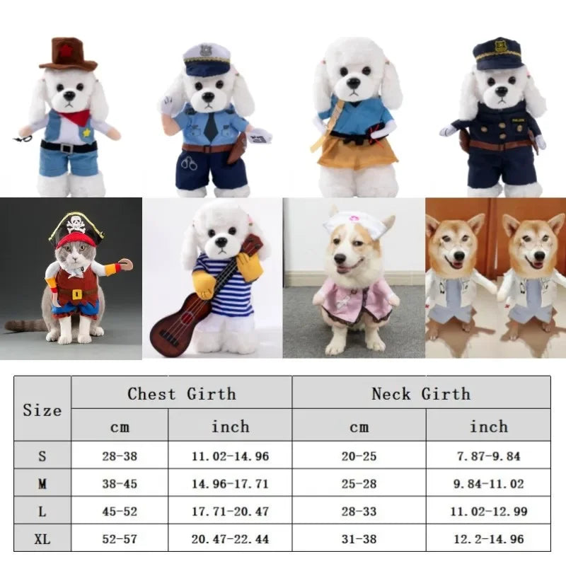 Funny Pet Dog Cosplay Dress - Halloween & Christmas Costume