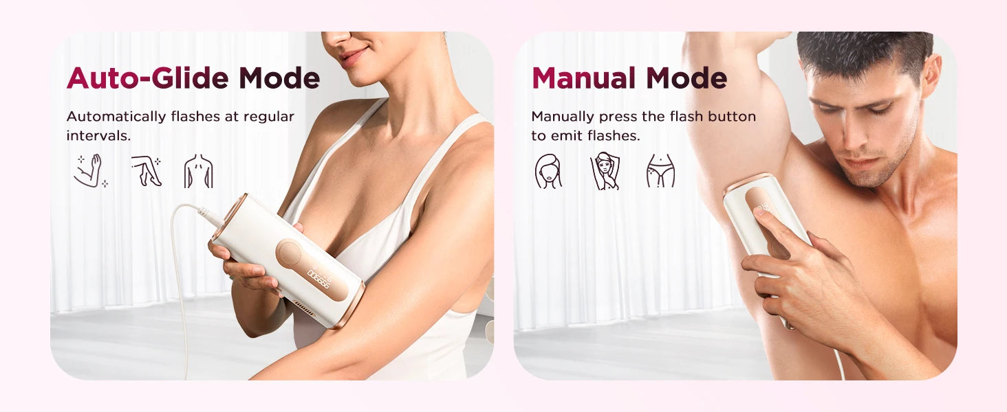 IPL Laser Hair Removal Device - Permanent & Painless for Men & Women
