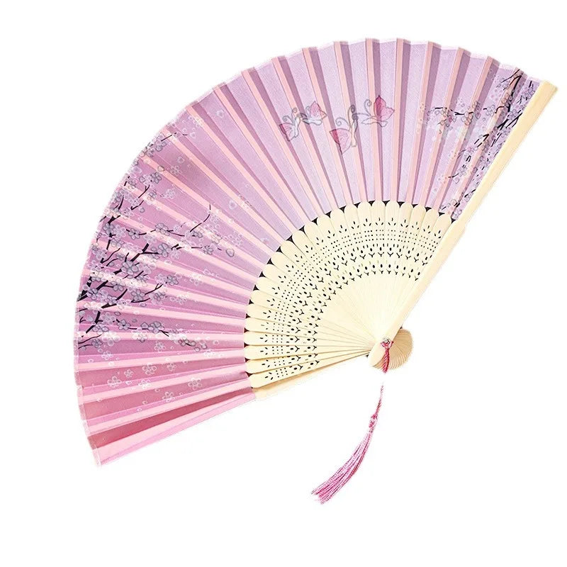 Chinese Style Silk Folding Fan - Hanfu & Cheongsam