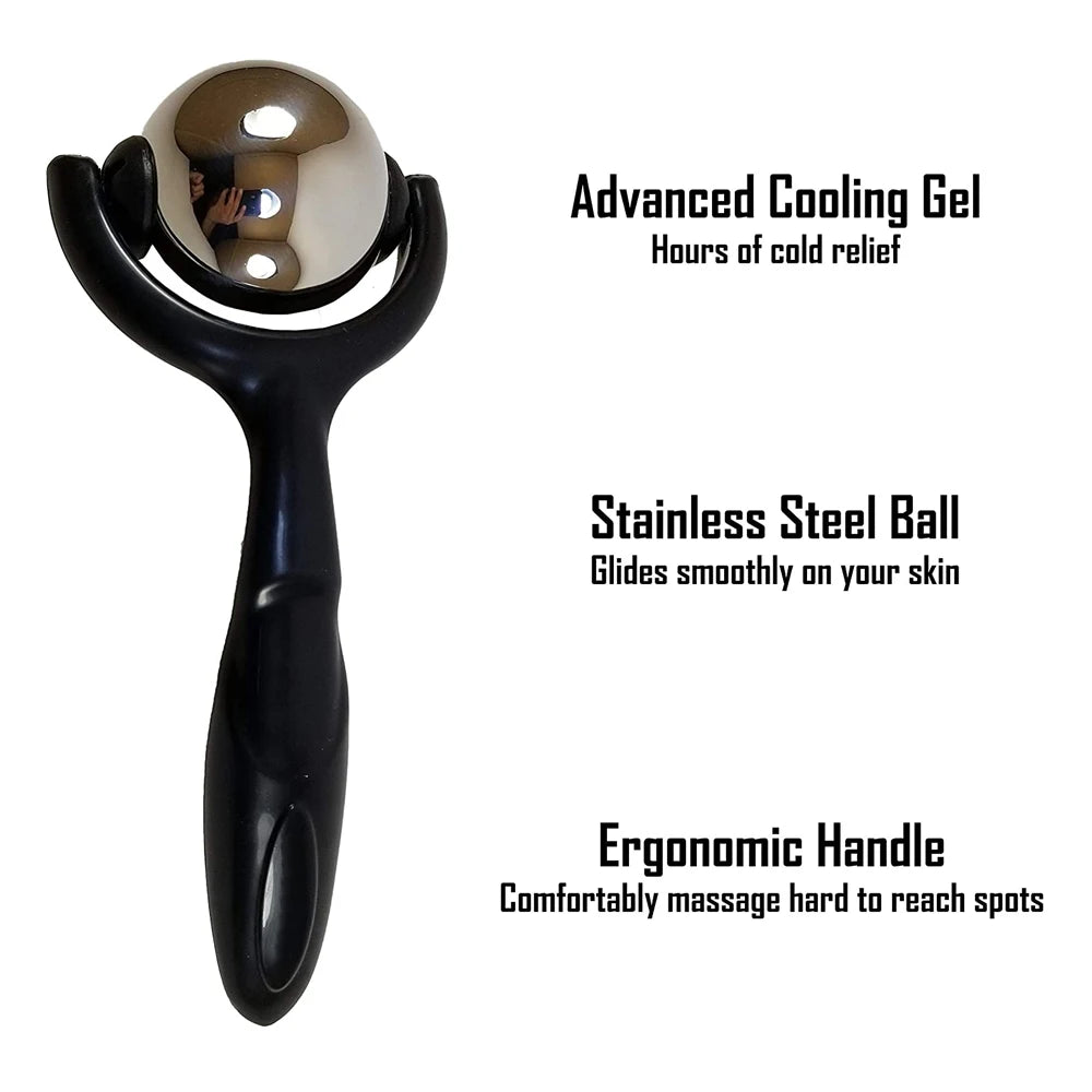 FITPERT Stainless Steel Massage Roller Ball | Hot & Cold Therapy for Muscle Pain Relief