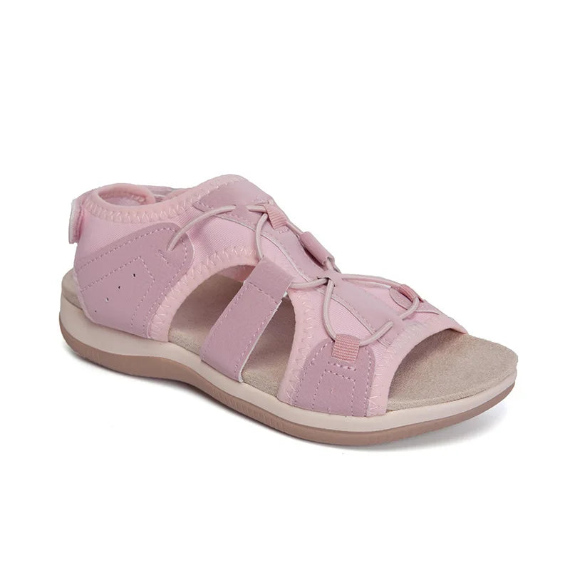 Women's Peep-Toe Flat Beach Sandals