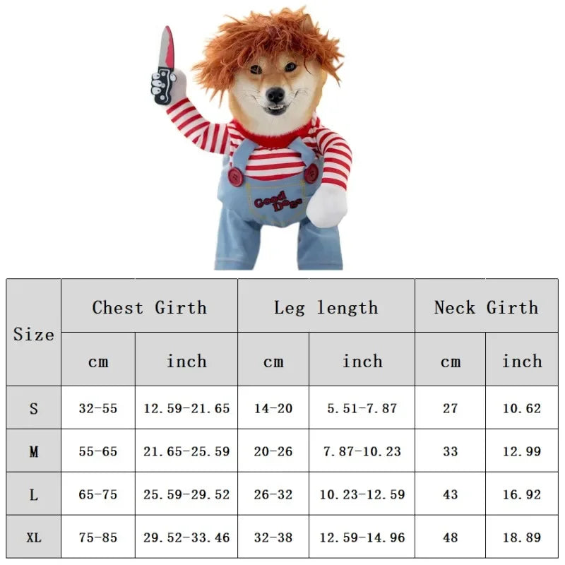 Funny Pet Dog Cosplay Dress - Halloween & Christmas Costume