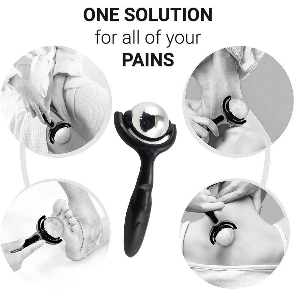 FITPERT Stainless Steel Massage Roller Ball | Hot & Cold Therapy for Muscle Pain Relief