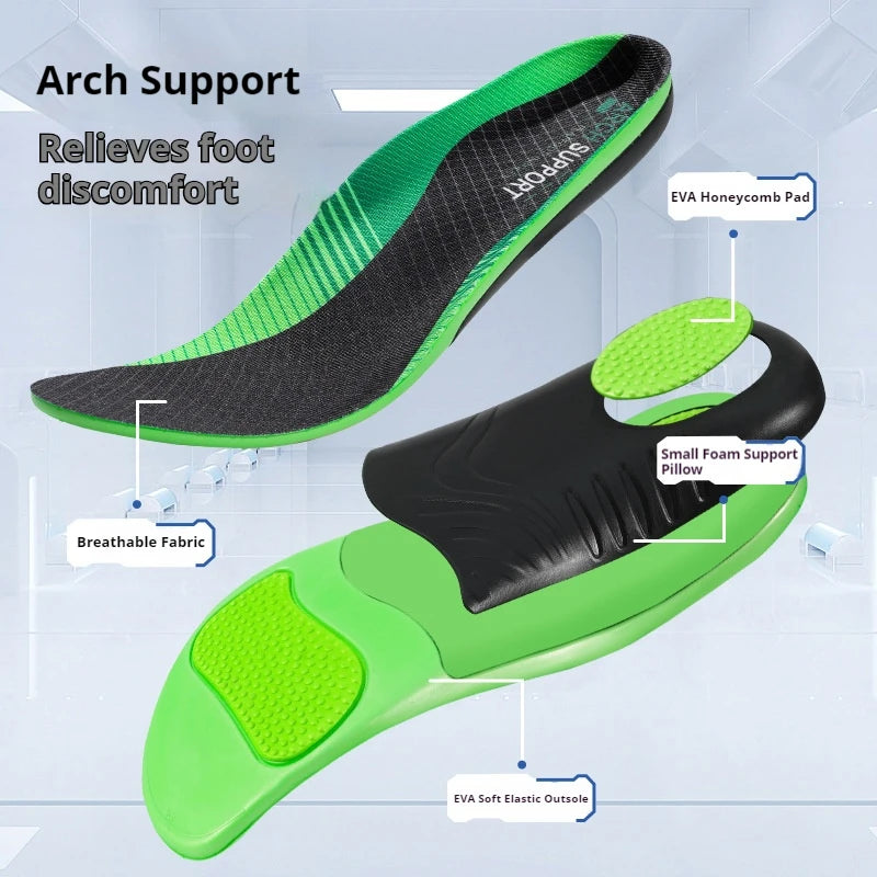 Sports Arch Support Insoles — Shock Absorption, Anti-Slip & Breathable | EU35–46