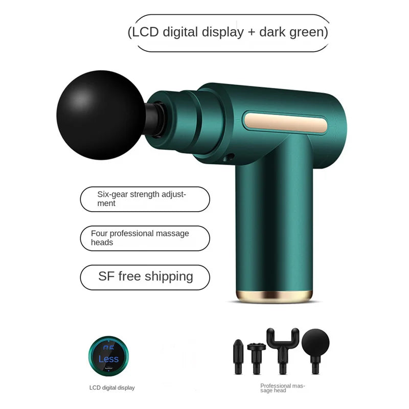 Handheld Deep Muscle Massage Gun | 6 Modes & 6 Speeds | Compact Design for Body, Back & Neck