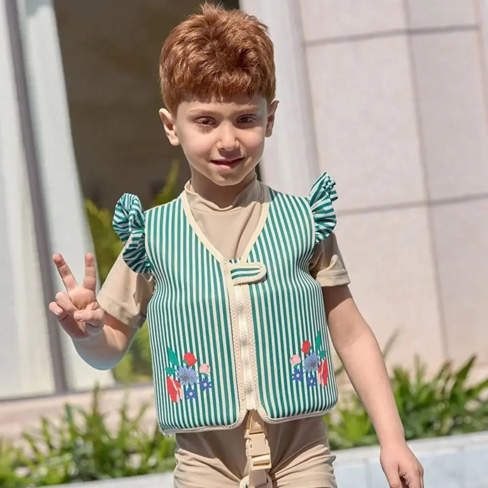 Not Falling Off Child Buoyancy Vest Anti Rollover Adjustable Baby Swimming Jackets Cartoon Stable Inflation-Free Swimming Vest